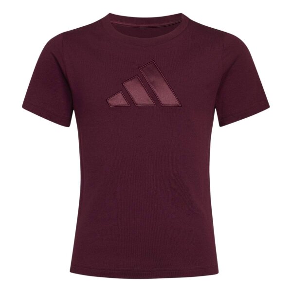 adidas Satin T-Shirt Kinder - maroon/maroon