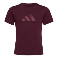 adidas Satin T-Shirt Kinder - maroon/maroon
