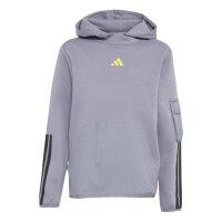 adidas Utility Pack Fleece Hoodie Kinder - slate/black/purlem