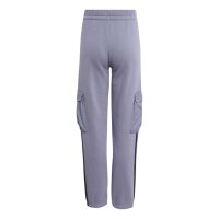 adidas Utility Pack Fleece Cargo lange Hose Kinder - slate/black/purlem