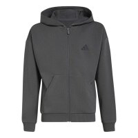 adidas SL Full-Zip 220 Kapuzenjacke Kinder - grey six/black