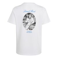 adidas Messi Icon Graphic T-Shirt Kinder - white