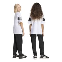 adidas Future Icons 3 Stripes Cuffed lange Hose Kinder - black/black