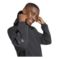 adidas Future Icons 3 Stripes Kapuzenjacke Kinder - black/black