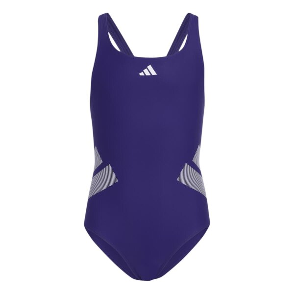 adidas Logo C-Back Badeanzug Kinder - cpurpl/white