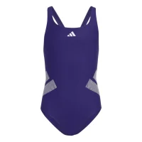adidas Logo C-Back Badeanzug Kinder - cpurpl/white