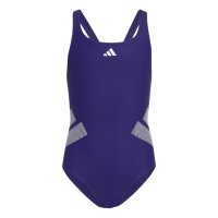 adidas Logo C-Back Badeanzug Kinder - cpurpl/white