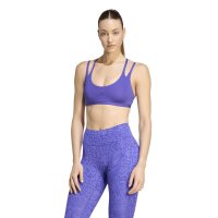 adidas Optimé Workout Strappy Light Support Sport BH Damen - purpur