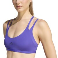 adidas Optimé Workout Strappy Light Support Sport BH Damen - purpur