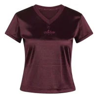 adidas Satin T-Shirt Damen - maroon