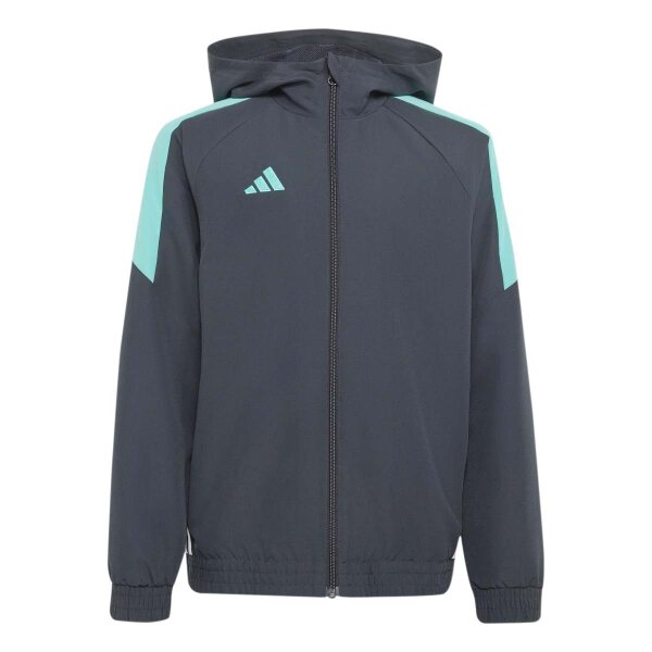 adidas Tiro ES Kapuzenjacke Kinder - ntgrey/minrus/white