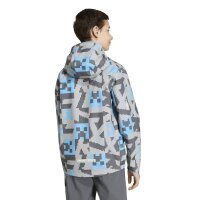 adidas Minecraft Terrex 2 Layer Climaproof Rain Jacke Kinder - mgsogr/grefiv/seblbu
