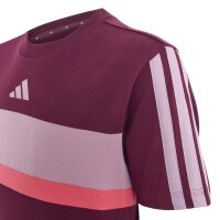 adidas Seasonal Essentials Tiberio 3 Stripes T-Shirt Kinder - maroon/magmau