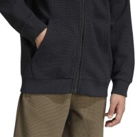 adidas Regular Waffle Zip Kapuzenjacke Kinder - black