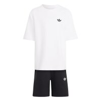 adidas Shorts Tee Set Kinder - white/black