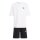 adidas Shorts Tee Set Kinder - white/black