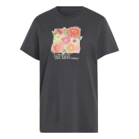 adidas Floral L T 2 T-Shirt Damen - carbon