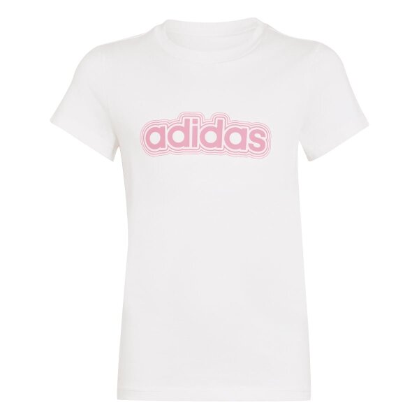 adidas Essentials T-Shirt Kinder - white/pnkfus