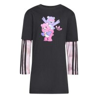 adidas LS Tee Kleid Kinder - black/mauve/orcfus/wo