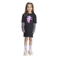 adidas LS Tee Kleid Kinder - black/mauve/orcfus/wo