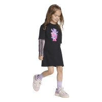 adidas LS Tee Kleid Kinder - black/mauve/orcfus/wo