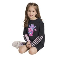 adidas LS Tee Kleid Kinder - black/mauve/orcfus/wo