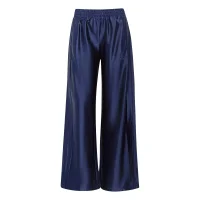 adidas Satin lange Hose Damen - dkblue