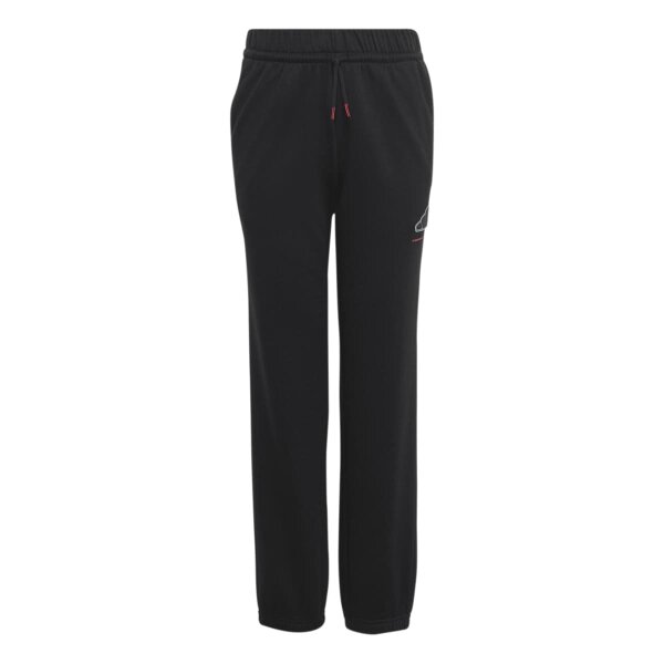 adidas Slogan Fleece lange Hose Kinder - black/purrub