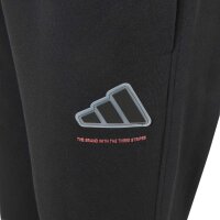 adidas Slogan Fleece lange Hose Kinder - black/purrub