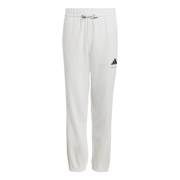 adidas Slogan Fleece lange Hose Kinder - white/black