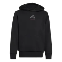 adidas Slogan Fleece Hoodie Kinder - black