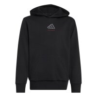 adidas Slogan Fleece Hoodie Kinder - black