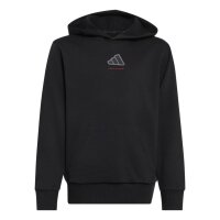 adidas Slogan Fleece Hoodie Kinder - black