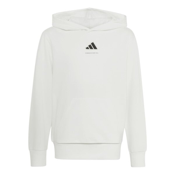 adidas Slogan Fleece Hoodie Kinder - white