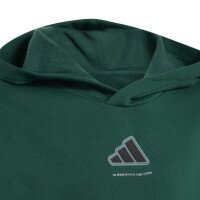 adidas Slogan Fleece Hoodie Kinder - cgreen