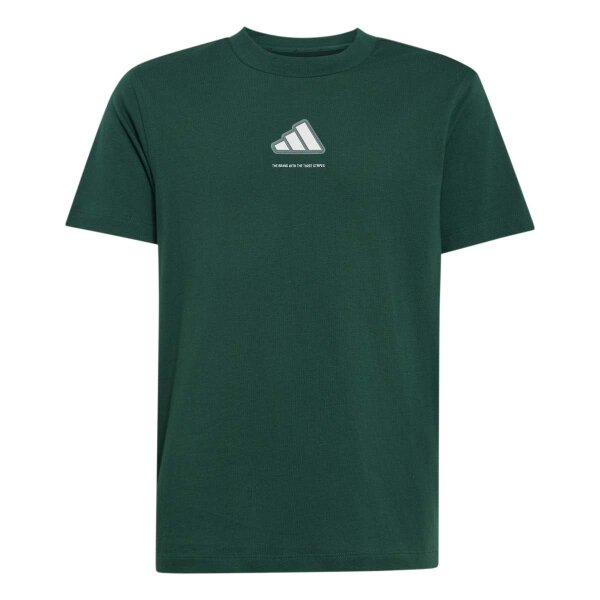 adidas Slogan Single Jersey T-Shirt Kinder - cgreen