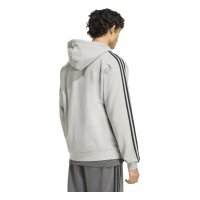 adidas Essentials Three Stripes French Terry Kapuzenjacke Herren - mgreyh/white