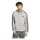 adidas Essentials Three Stripes French Terry Kapuzenjacke Herren - mgreyh/white