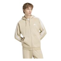 adidas Essentials Three Stripes French Terry Kapuzenjacke Herren - khathr/white