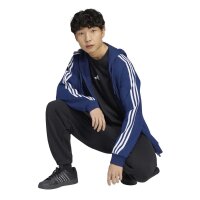 adidas Essentials Three Stripes French Terry Kapuzenjacke Herren - tenabl/white