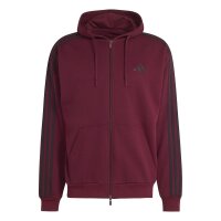 adidas Essentials Three Stripes French Terry Kapuzenjacke Herren - teamar/black