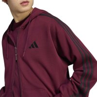adidas Essentials Three Stripes French Terry Kapuzenjacke Herren - teamar/black
