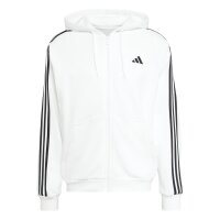 adidas Essentials Three Stripes French Terry Kapuzenjacke Herren - white/black