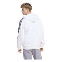 adidas Essentials Three Stripes French Terry Kapuzenjacke Herren - white/black