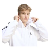 adidas Essentials Three Stripes French Terry Kapuzenjacke Herren - white/black