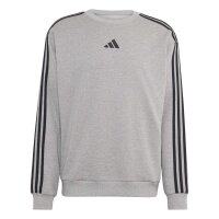 adidas Essentials Three Stripes French Terry Sweatshirt Herren - mgreyh/white