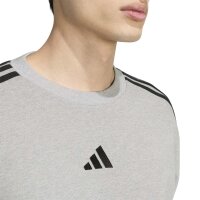 adidas Essentials Three Stripes French Terry Sweatshirt Herren - mgreyh/white