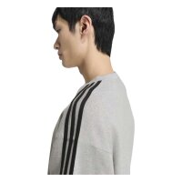 adidas Essentials Three Stripes French Terry Sweatshirt Herren - mgreyh/white