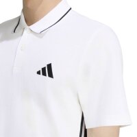 adidas Essentials Three Stripes Pique Shirt Polo Herren - white/black