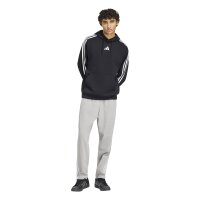 adidas Essentials Three Stripes Single Jersey lange Hose Herren - mgreyh/white